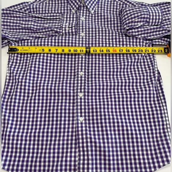 Brooks Brothers Shirt Mens Medium Button Down Purple And Red Check Lot of 2 - Picture 13 of 13